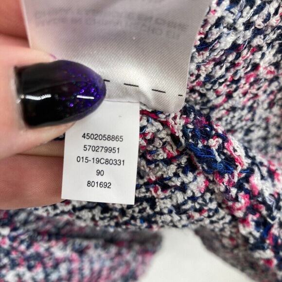 Chico's Cardigan Sweater Structured Notch Collar Women's 4 Raspberry Knit‎ Heavy - Picture 7 of 14